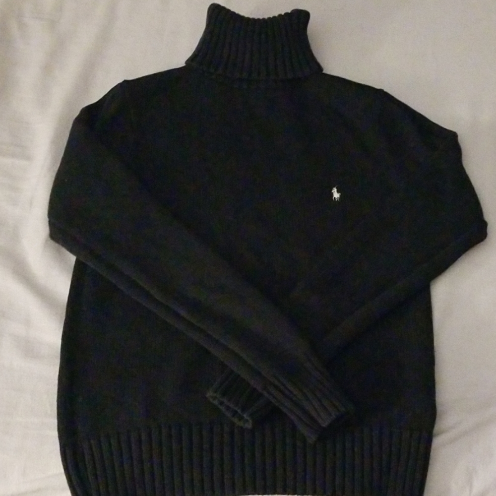 Ralph Lauren Sport Black Turtleneck Sweater L